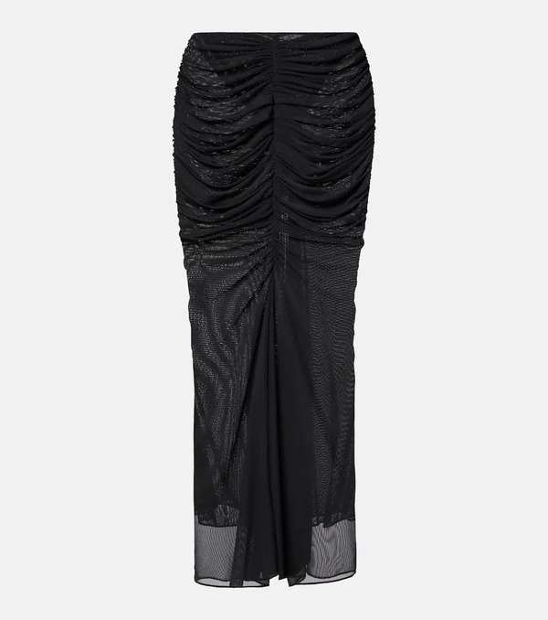  Mugler Mugler Ruched Maxi Skirt 