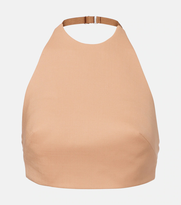  Mugler Mugler Wool-blend Crop Top 