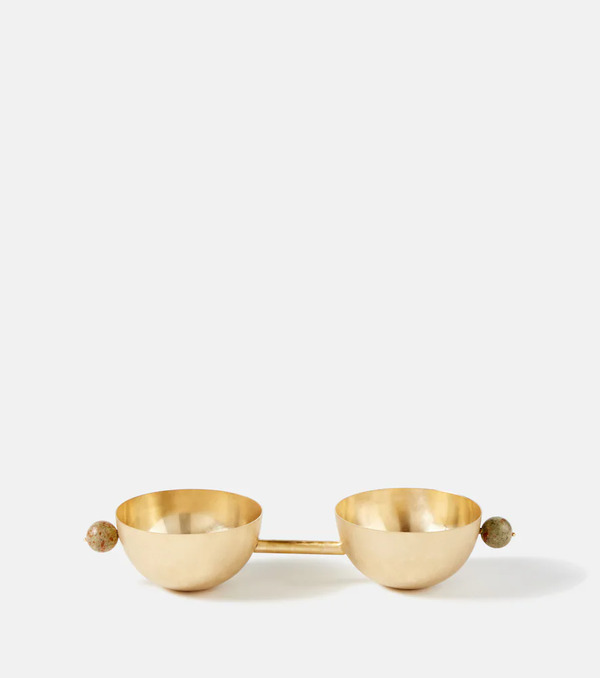  Natalia Criado Natalia Criado Embellished Gold-plated Bowl 