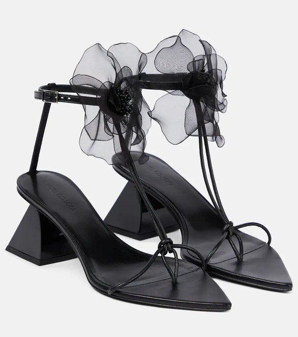  Nensi Dojaka Nensi Dojaka Applique Leather Thong Sandals 
