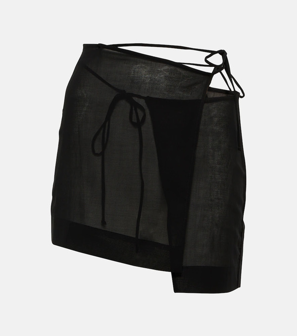  Nensi Dojaka Nensi Dojaka Asymmetric Wrap Miniskirt 