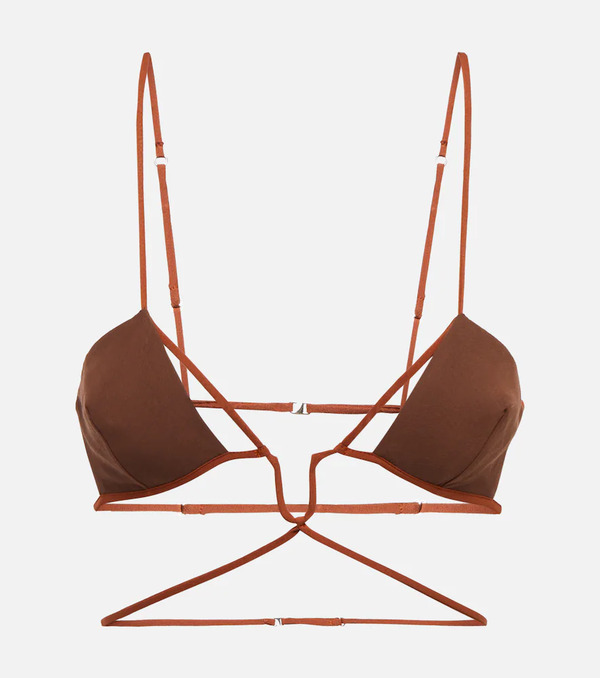  Nensi Dojaka Nensi Dojaka Cutout Cotton Bra Top 