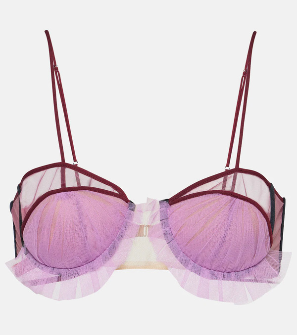  Nensi Dojaka Nensi Dojaka Exploding Flower Tulle Bra 