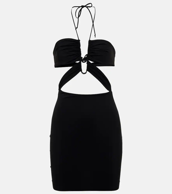  Nensi Dojaka Nensi Dojaka Halterneck Minidress 