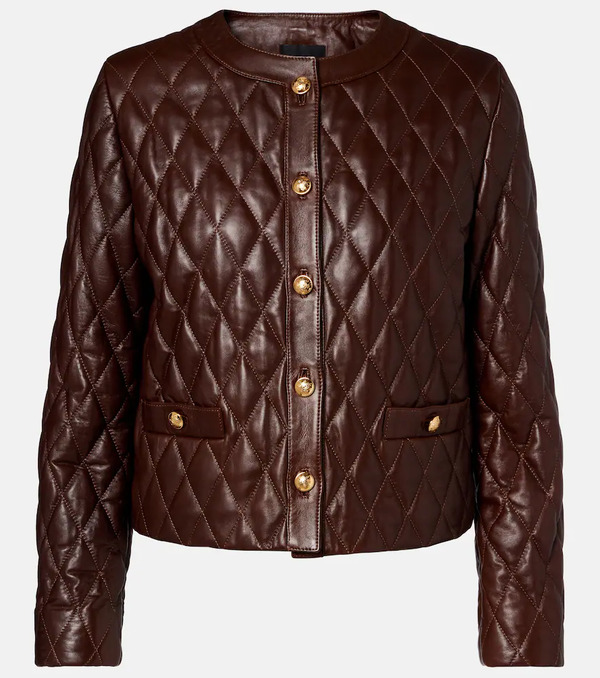  Nili Lotan Nili Lotan Amy Cropped Quilted Leather Jacket 