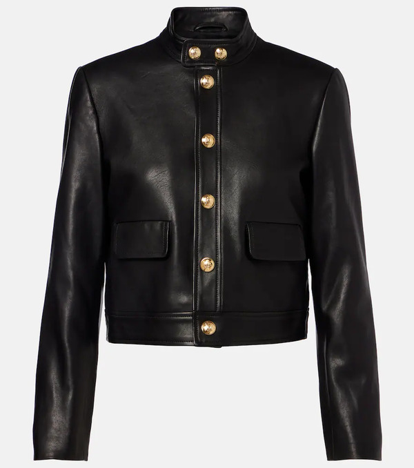  Nili Lotan Nili Lotan Hadley Cropped Leather Jacket 