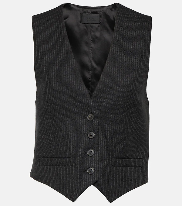  Nili Lotan Nili Lotan Ismael Pinstriped Wool Vest 