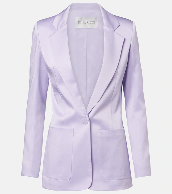 Nina Ricci Nina Ricci Crepe Satin Blazer 