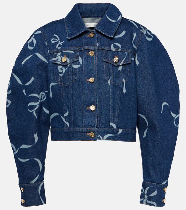  Nina Ricci Nina Ricci Printed Denim Jacket 