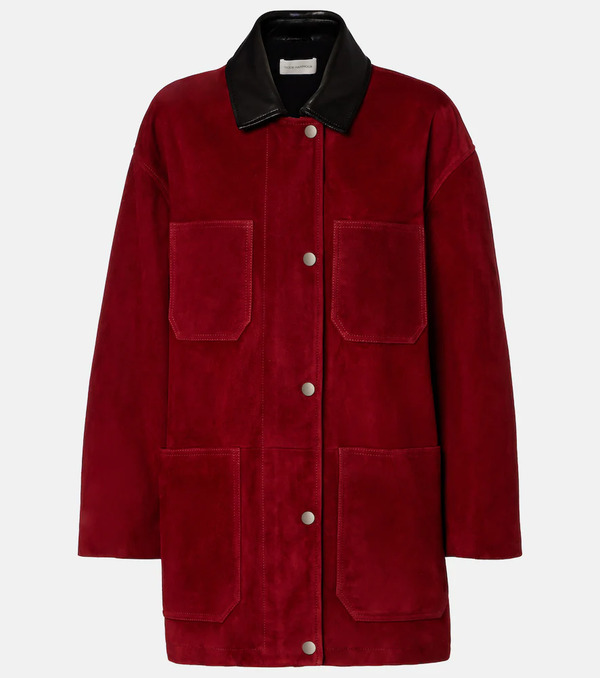  Nour Hammour Nour Hammour Barn Leather-trimmed Suede Jacket 