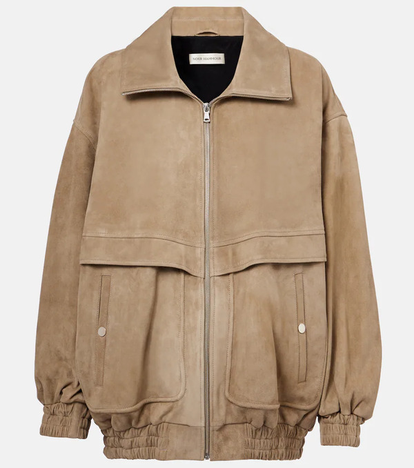  Nour Hammour Nour Hammour Beck Suede Bomber Jacket 