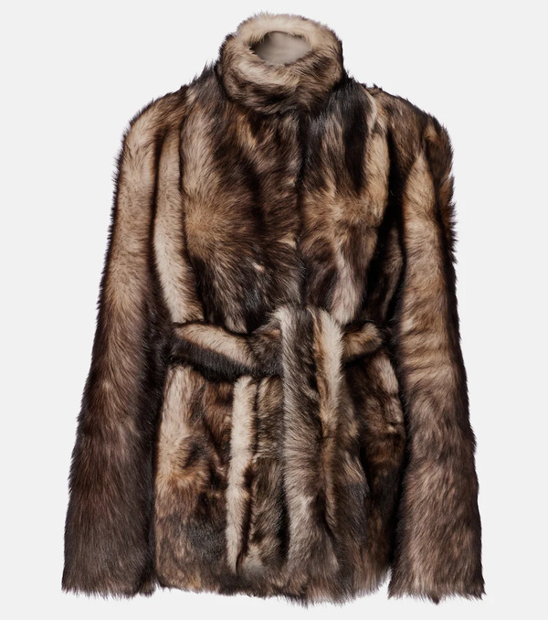 Nour Hammour Nour Hammour Elsa Shearling Wrap Jacket 