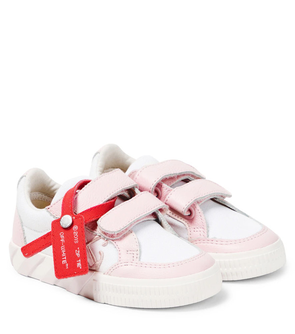  Off-white Kids Off-white Kids Vulcanized Leather-trimmed Sneakers 