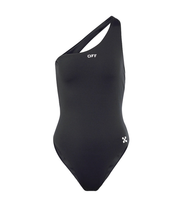  Off-white Off-white Logo One-shoulder Swimsuit 