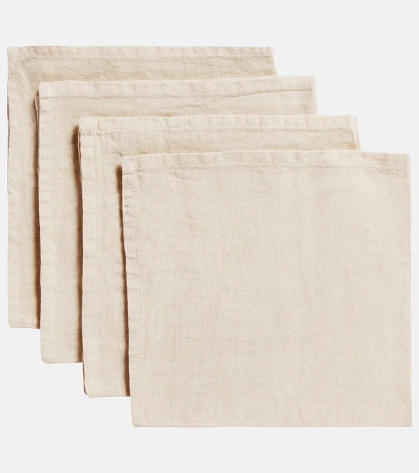  Once Milano Once Milano Set Of 4 Linen Napkins 