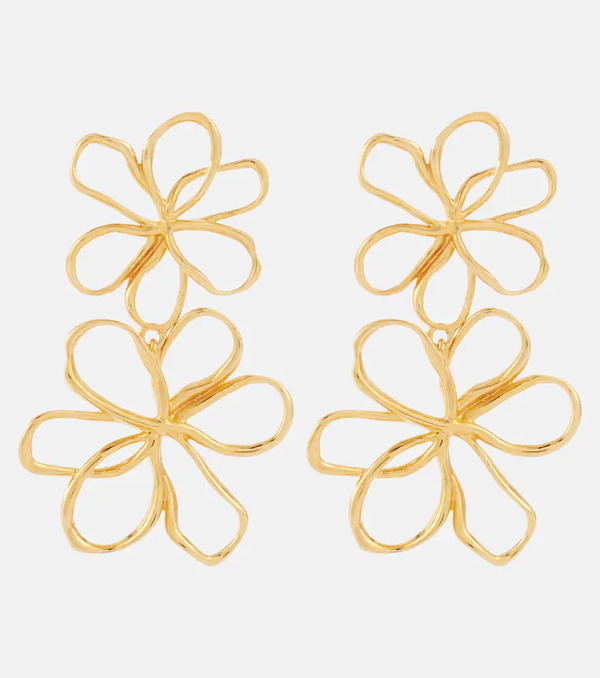  Oscar De La Renta Oscar De La Renta Threaded Flower Drop Earrings 