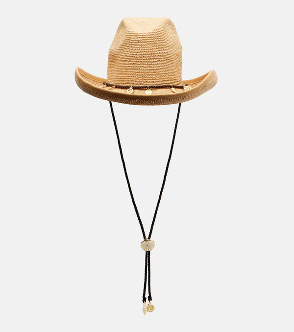  Oseree Oseree Embellished Raffia Cowboy Hat 