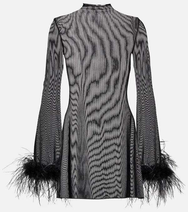  Oseree Oseree Feather-trimmed Minidress 
