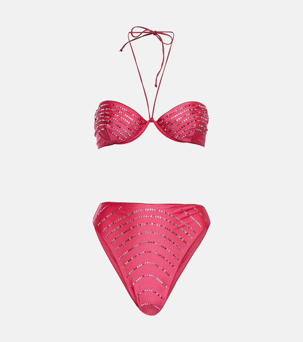  Oseree Oseree Gem Embellished Bikini Set 