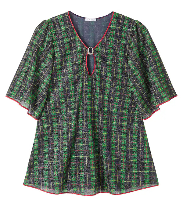  Oseree Kids Oseree Kids Plaid Lame Kaftan 