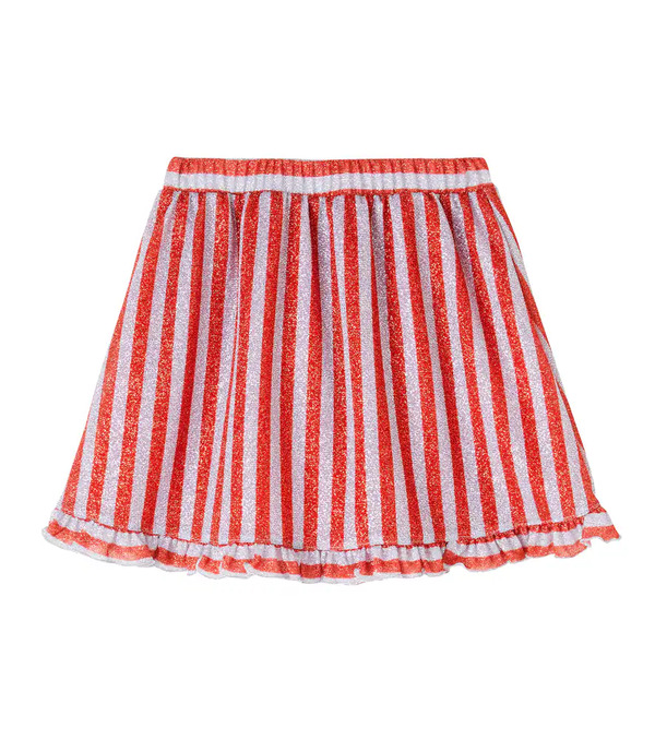  Oseree Kids Oseree Kids Striped Lame Skirt 