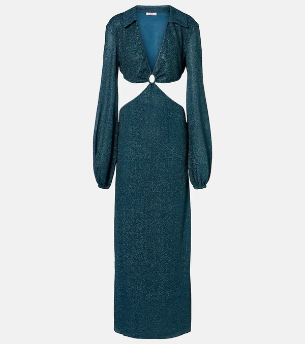  Oseree Oseree Lumiere Cutout Ring-detail Maxi Dress 