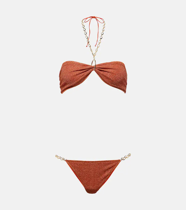  Oseree Oseree Lumiere O Chain Lame Bikini 