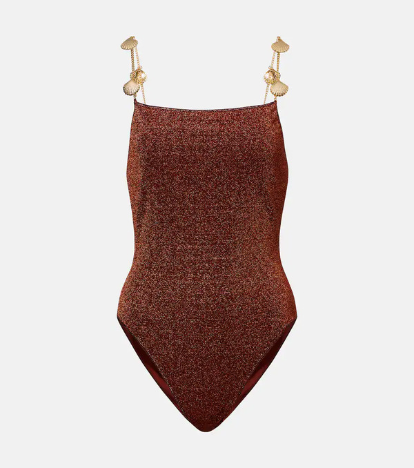  Oseree Oseree Lumiere Shells Embellished Swimsuit 