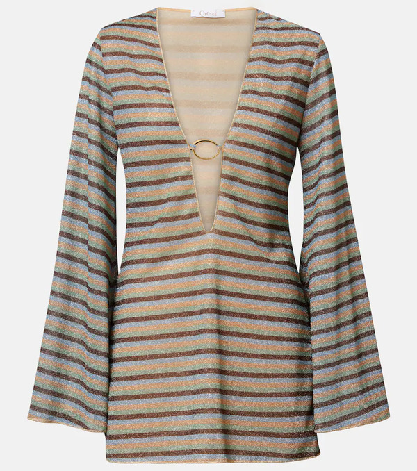  Oseree Oseree Lumiere Striped Minidress 