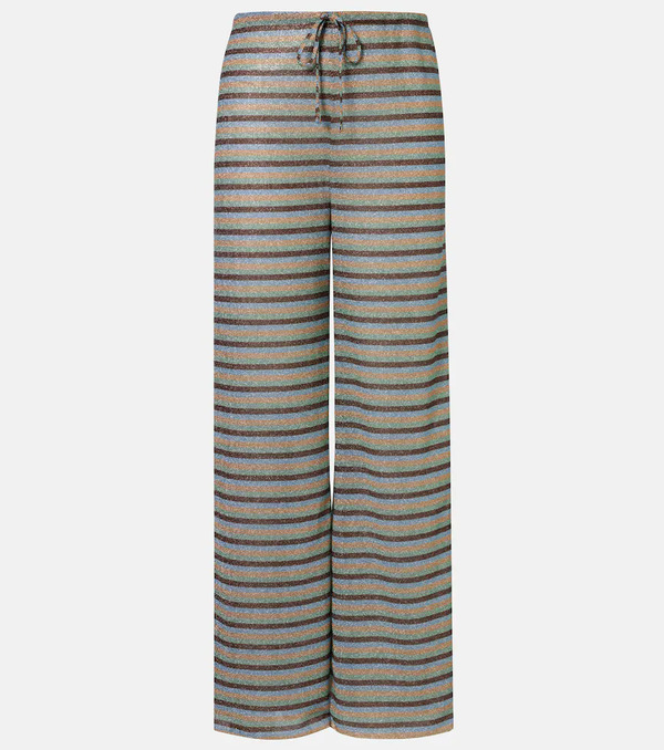  Oseree Oseree Lumiere Striped Wide-leg Pants 