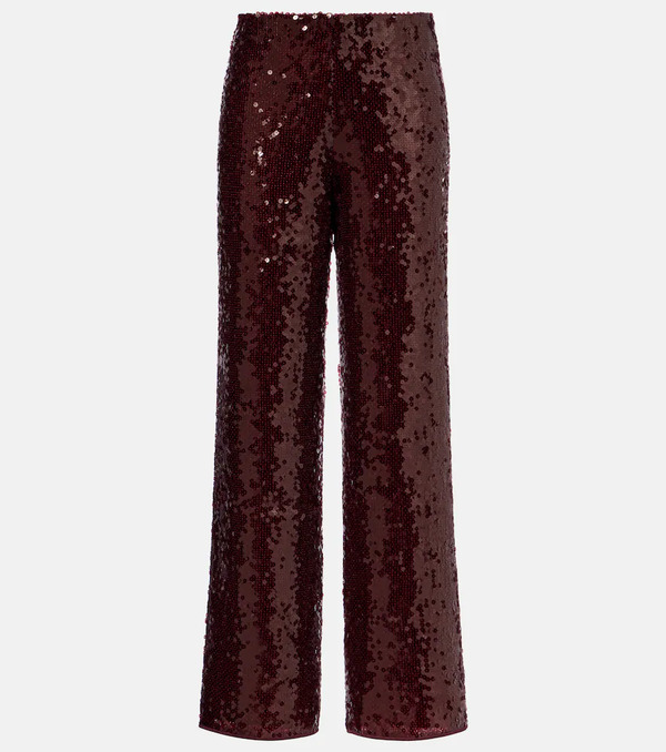  Oseree Oseree Marylin Sequined Wide-leg Pants 