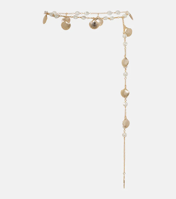  Oseree Oseree Shells Embellished Chain Belt 