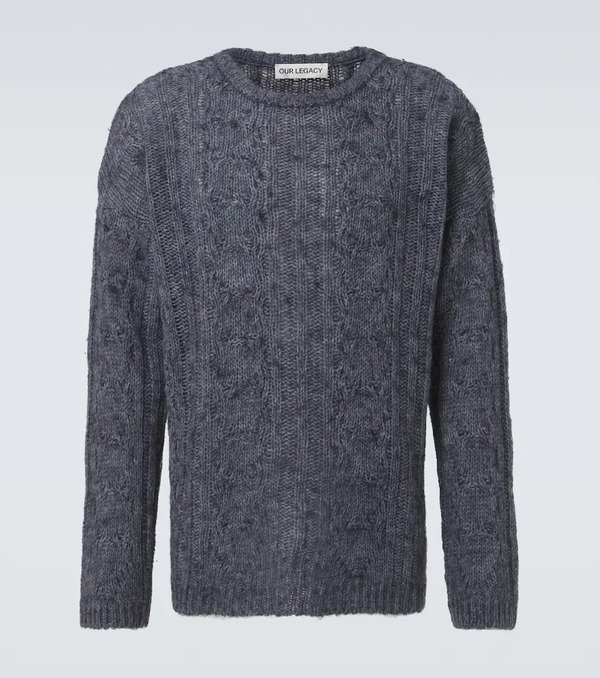  Our Legacy Our Legacy Popover Cable-knit Wool-blend Sweater 