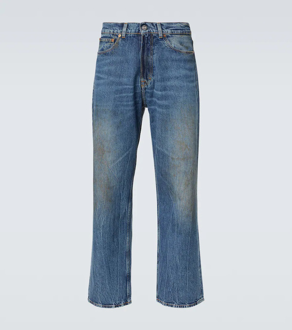  Our Legacy Our Legacy Third Cut Distressed Wide-leg Jeans 