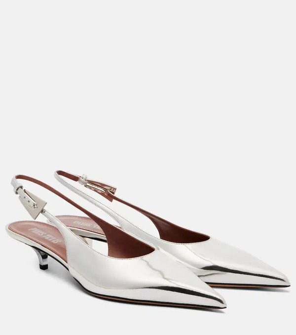  Paris Texas Paris Texas Jessica Mirrored Leather Slingback Pumps 