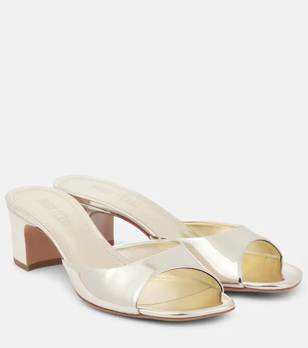  Paris Texas Paris Texas Lara 50 Metallic Leather Mules 