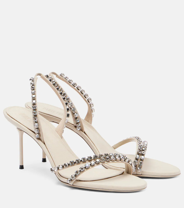  Paris Texas Paris Texas Lidia 70 Crystal-embellished Mules 
