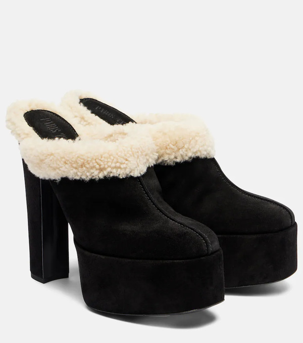  Paris Texas Paris Texas Malena 145 Suede Platform Mules 