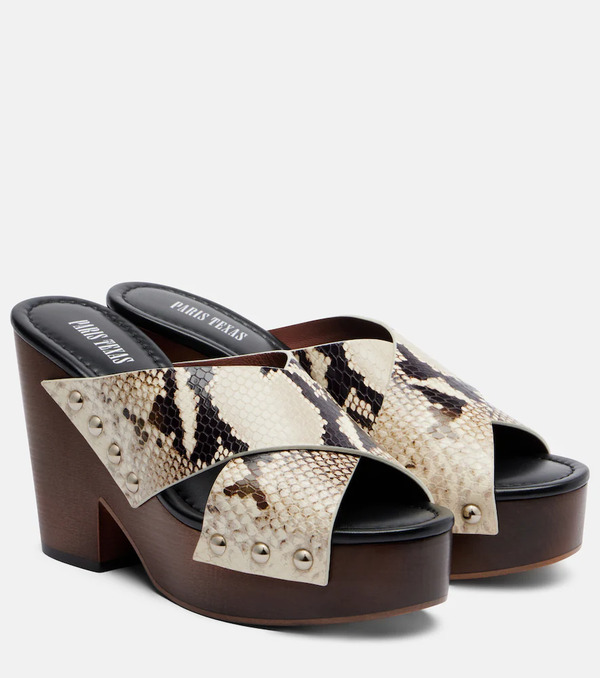  Paris Texas Paris Texas Marisol Snake-effect Leather Platform Sandals 