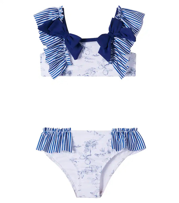  Patachou Patachou Bow-detail Printed Bikini 