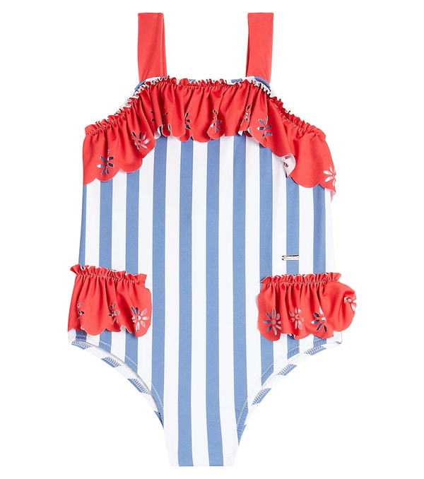 Patachou Patachou Striped Ruffled Swimsuit 