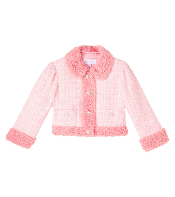  Patachou Patachou Teddy-trimmed Tweed Jacket 