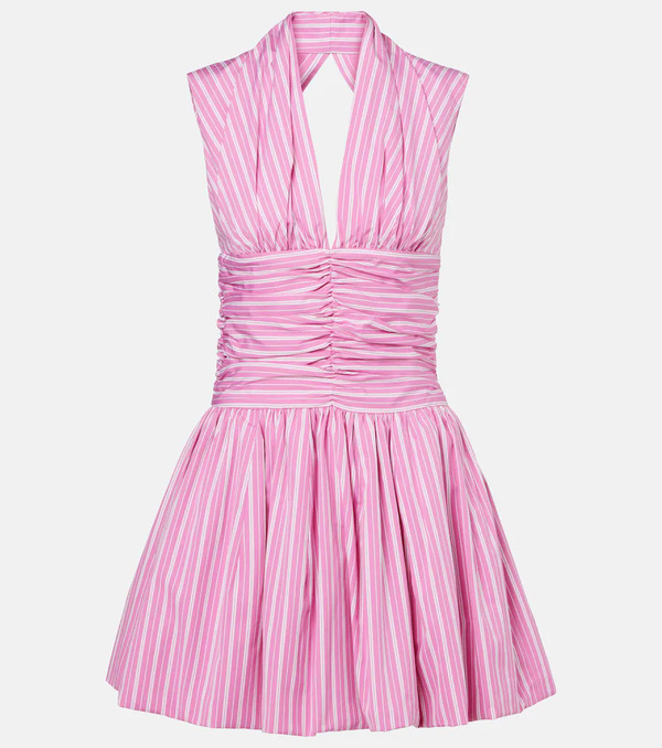  Patou Patou Bloomer Striped Cotton Minidress 
