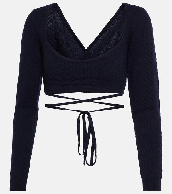  Patou Patou Cropped Wool And Cashmere Sweater 