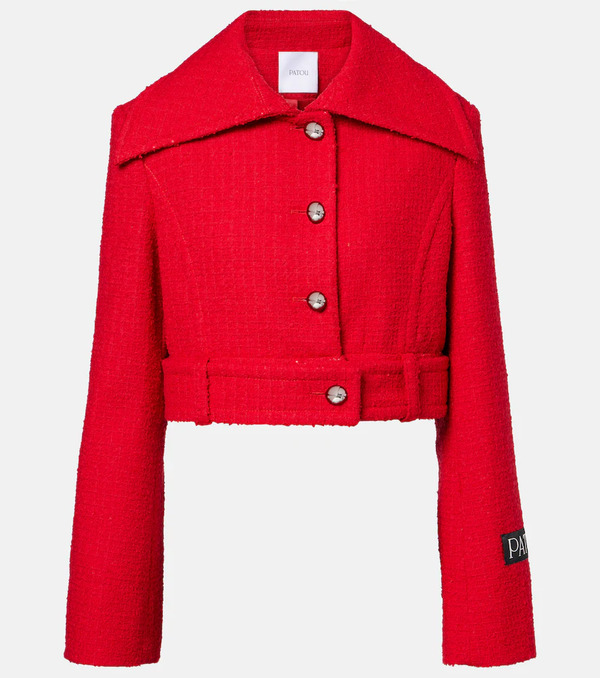  Patou Patou Cropped Wool-blend Tweed Jacket 