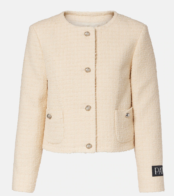  Patou Patou Logo Wool-blend Boucle Jacket 
