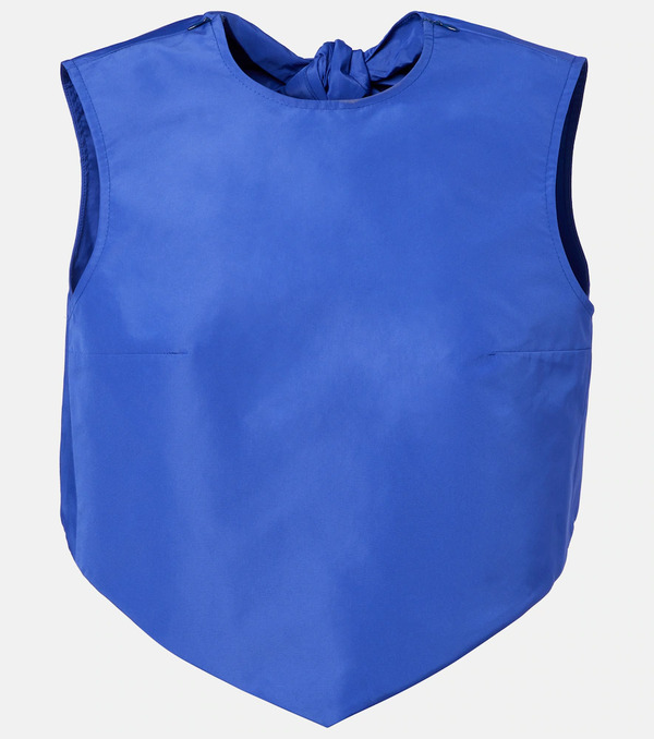  Patou Patou Open-back Faille Top 