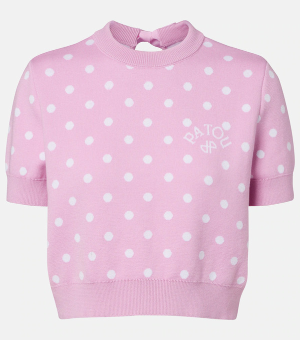  Patou Patou Polka-dot Cotton-blend Sweater 