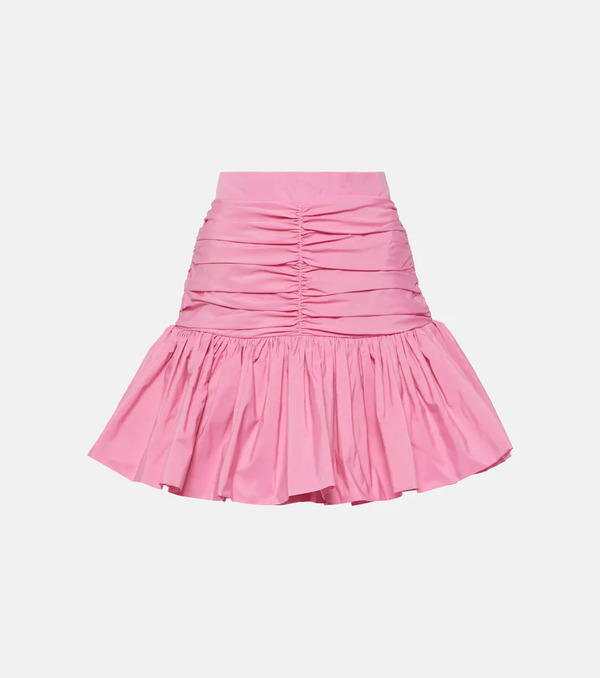  Patou Patou Ruffled High-rise Faille Miniskirt 