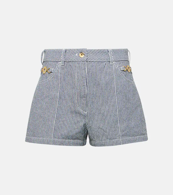  Patou Patou Striped High-rise Denim Shorts 